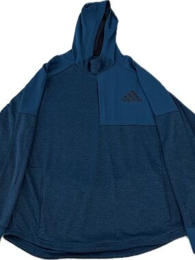 adidas Deep Blue Hoodie with Subtle Logo